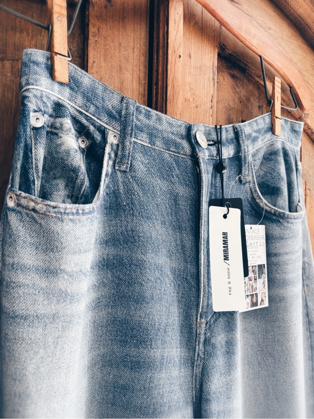 NWT Rag & Bone Miramar Terry Sofie Wide Pant (Size 27) Purposeful Raw Hem - Picture 15 of 16